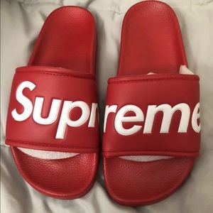 Supreme Sandals Red S/S 2014 Size 7 New Rare